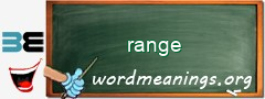 WordMeaning blackboard for range